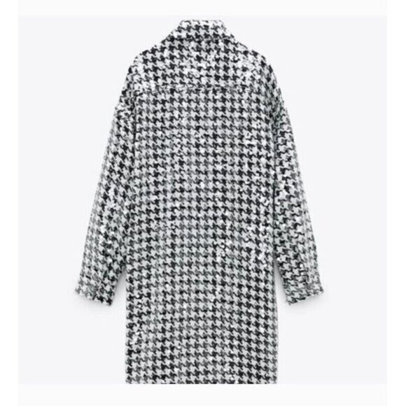 LIMITED EDITION Zara Houndstooth Overshirt, Sze M - Picture 5 of 15